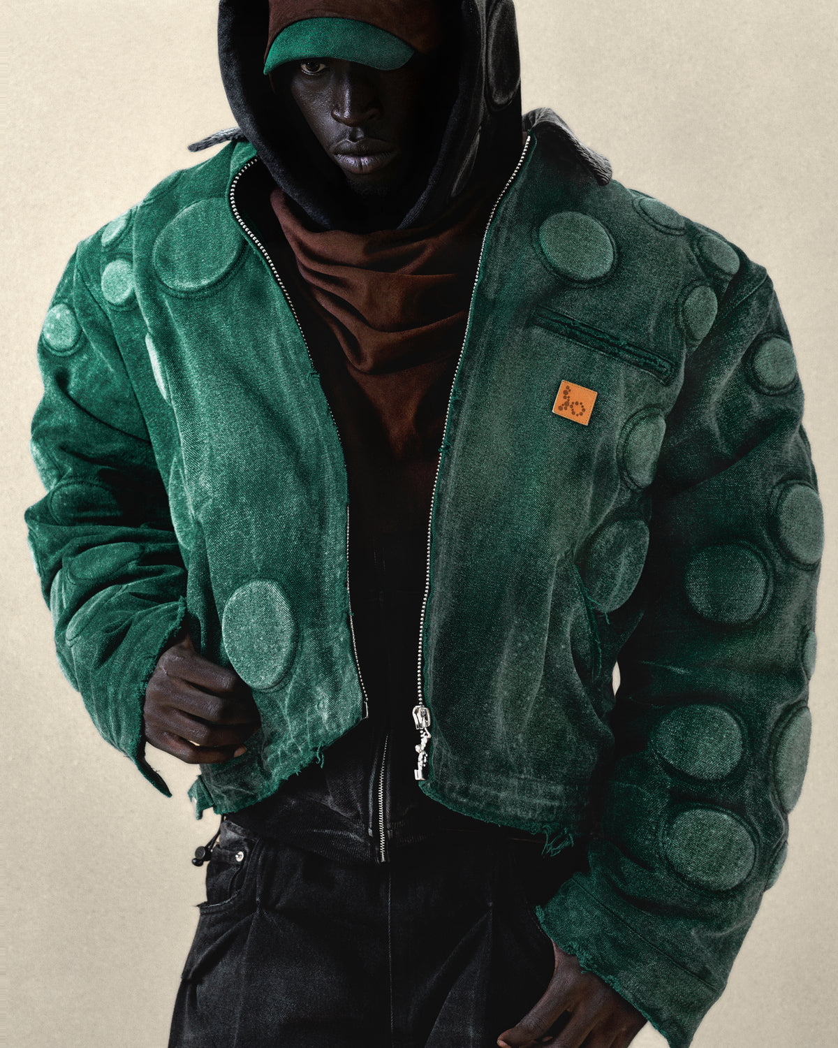 OXYGEN' HEAVY JACKET IN FADED PHTHALO GREEN - BAD SON