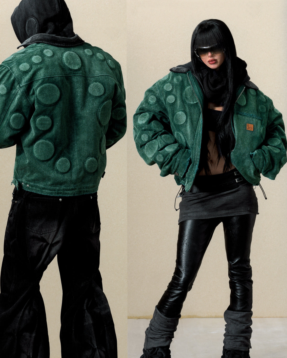 OXYGEN' HEAVY JACKET IN FADED PHTHALO GREEN - BAD SON