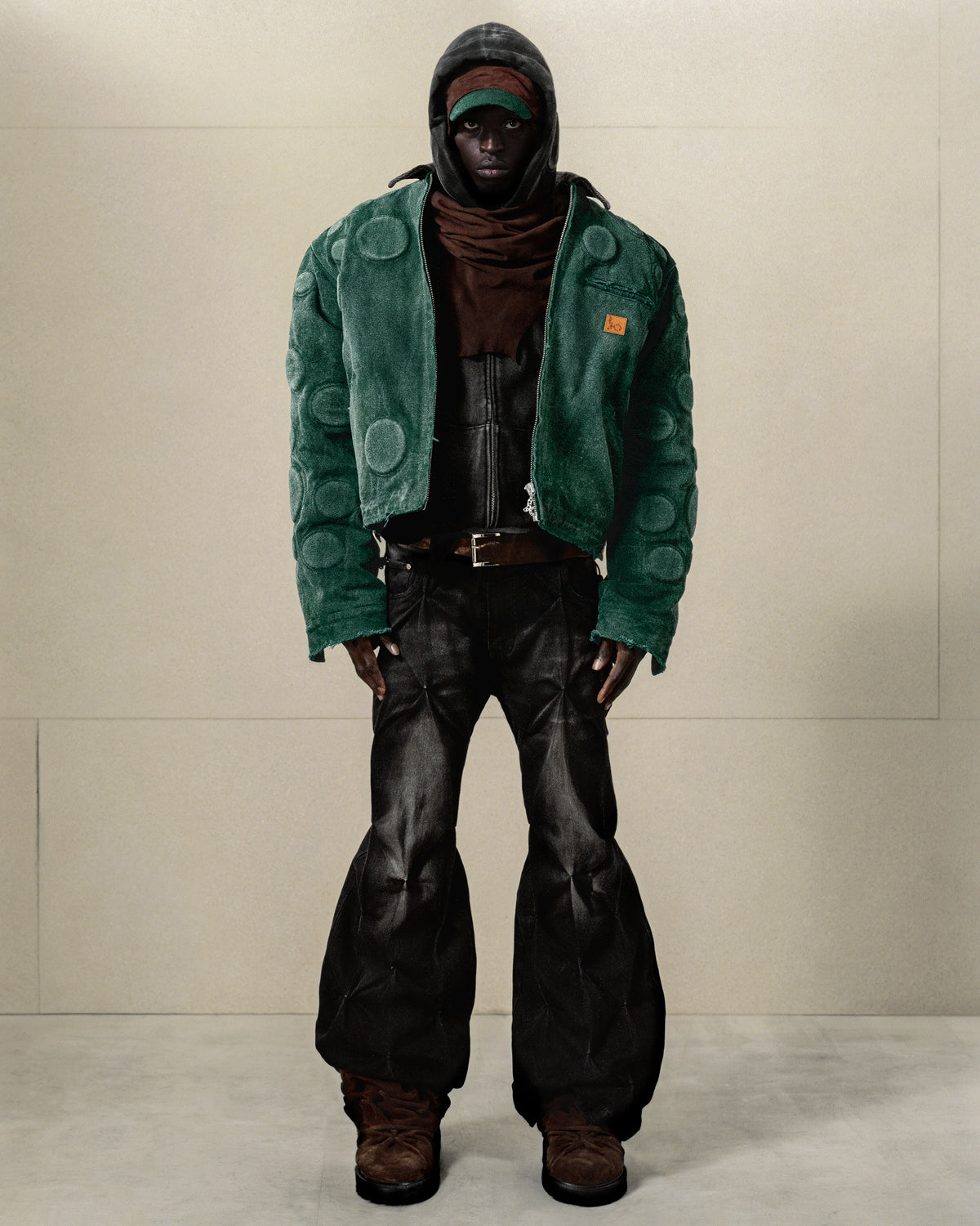 BADSON OXYGEN PADDED HEAVY JACKET Mサイズ OXYGEN' HEAVY JACKET IN FADED PHTHALO GREEN - BAD SON