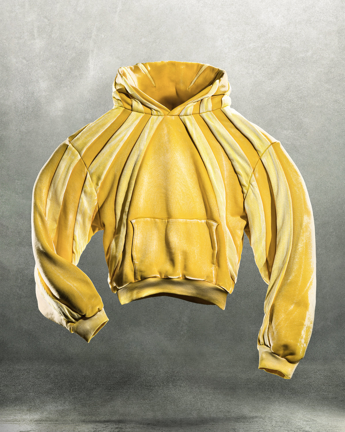 ARRAY' HEAVY PANELED HOODIE IN LEMONADE - BAD SON