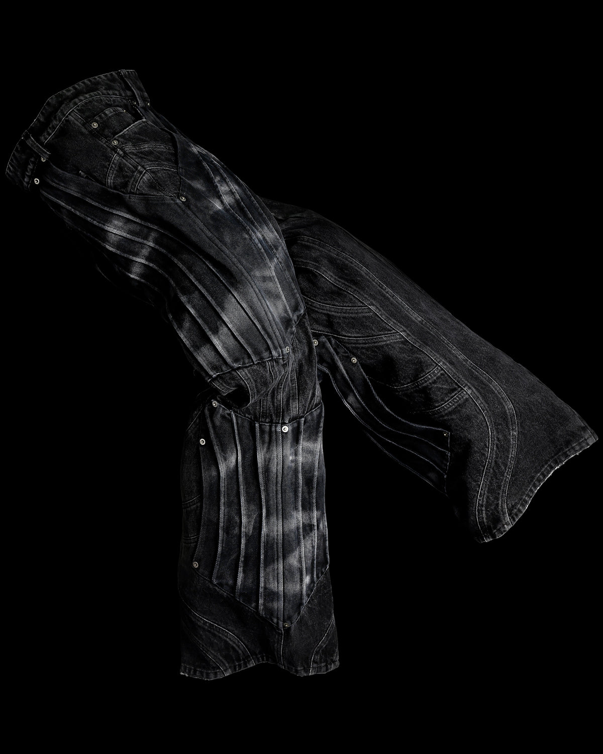 ‘CIRCUIT’ LAYERED DENIM PANTS