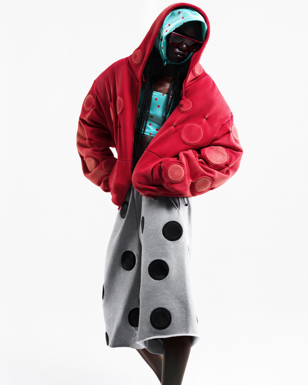 FRUIT PUNCH 'OXYGEN' PADDED ZIP-UP HOODIE