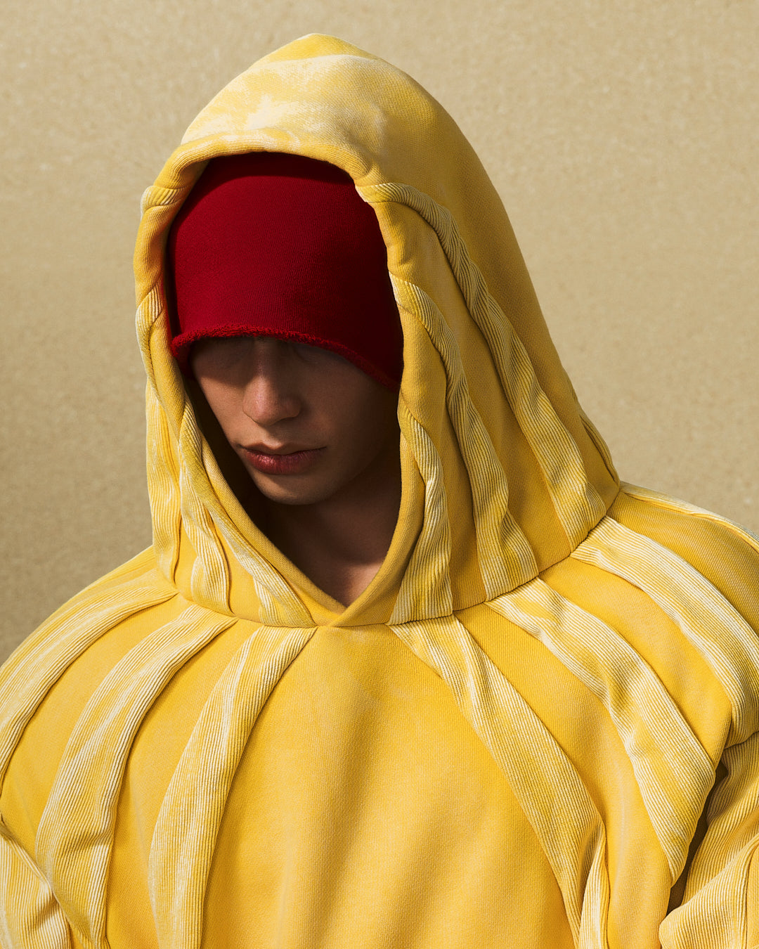 ARRAY' HEAVY PANELED HOODIE IN LEMONADE - BAD SON