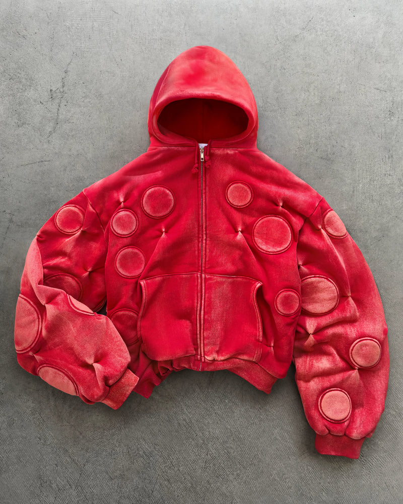 FRUIT PUNCH 'OXYGEN' PADDED ZIP-UP HOODIE