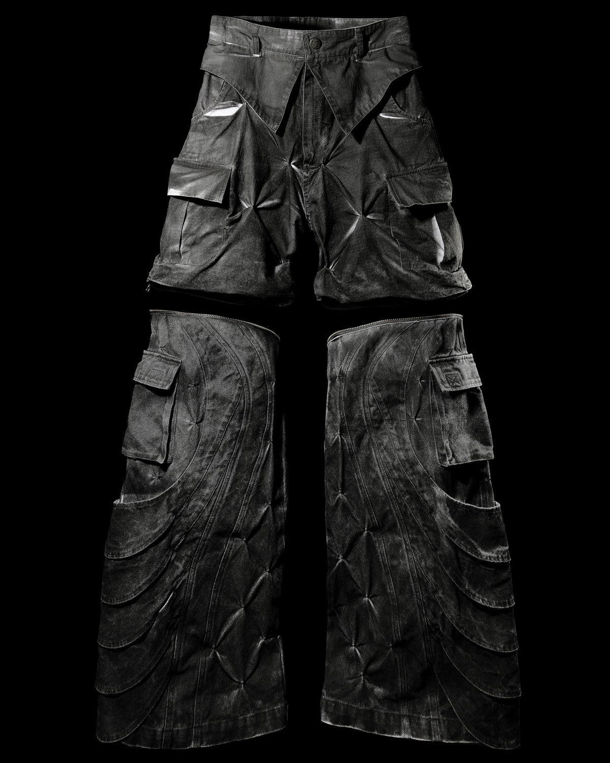‘CARBON’ CONVERTIBLE CARGO PANTS