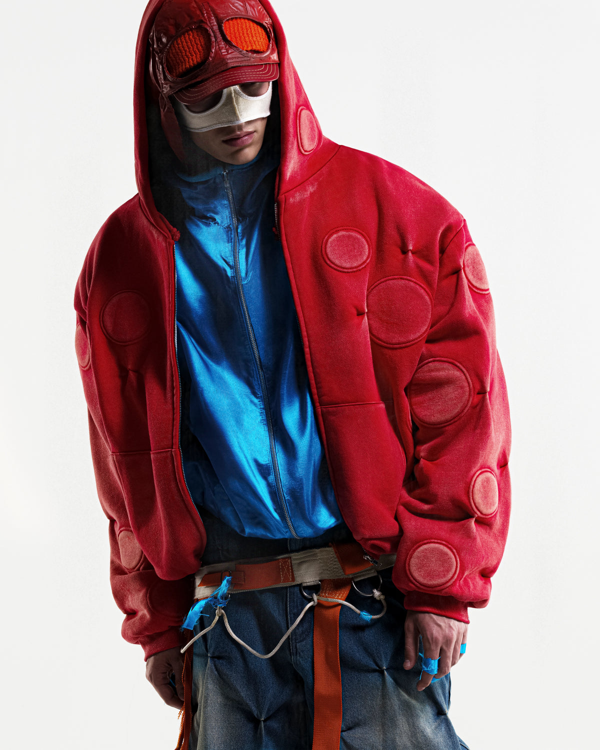 FRUIT PUNCH 'OXYGEN' PADDED ZIP-UP HOODIE