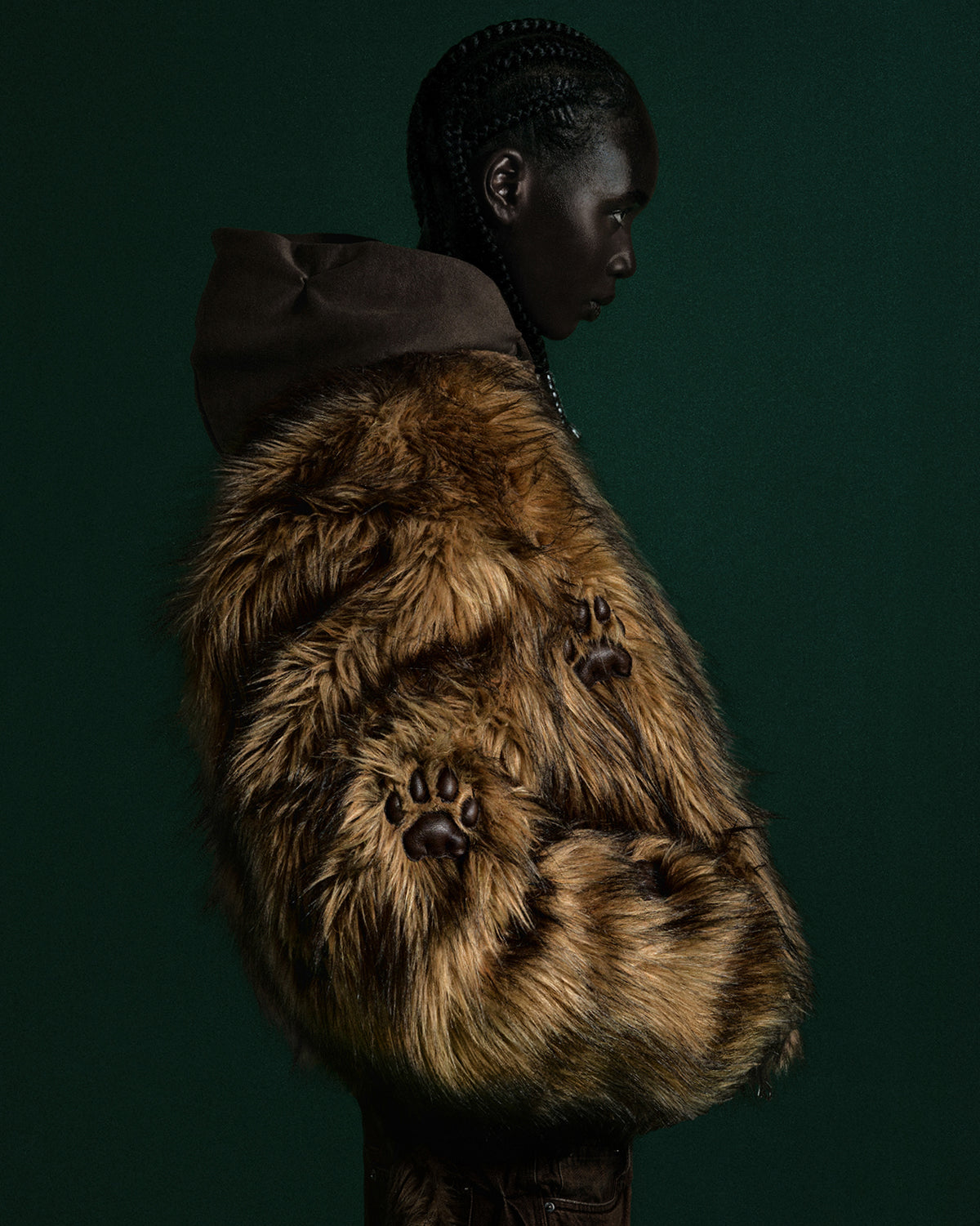 'PAW' FAUX FUR BOMBER JACKET