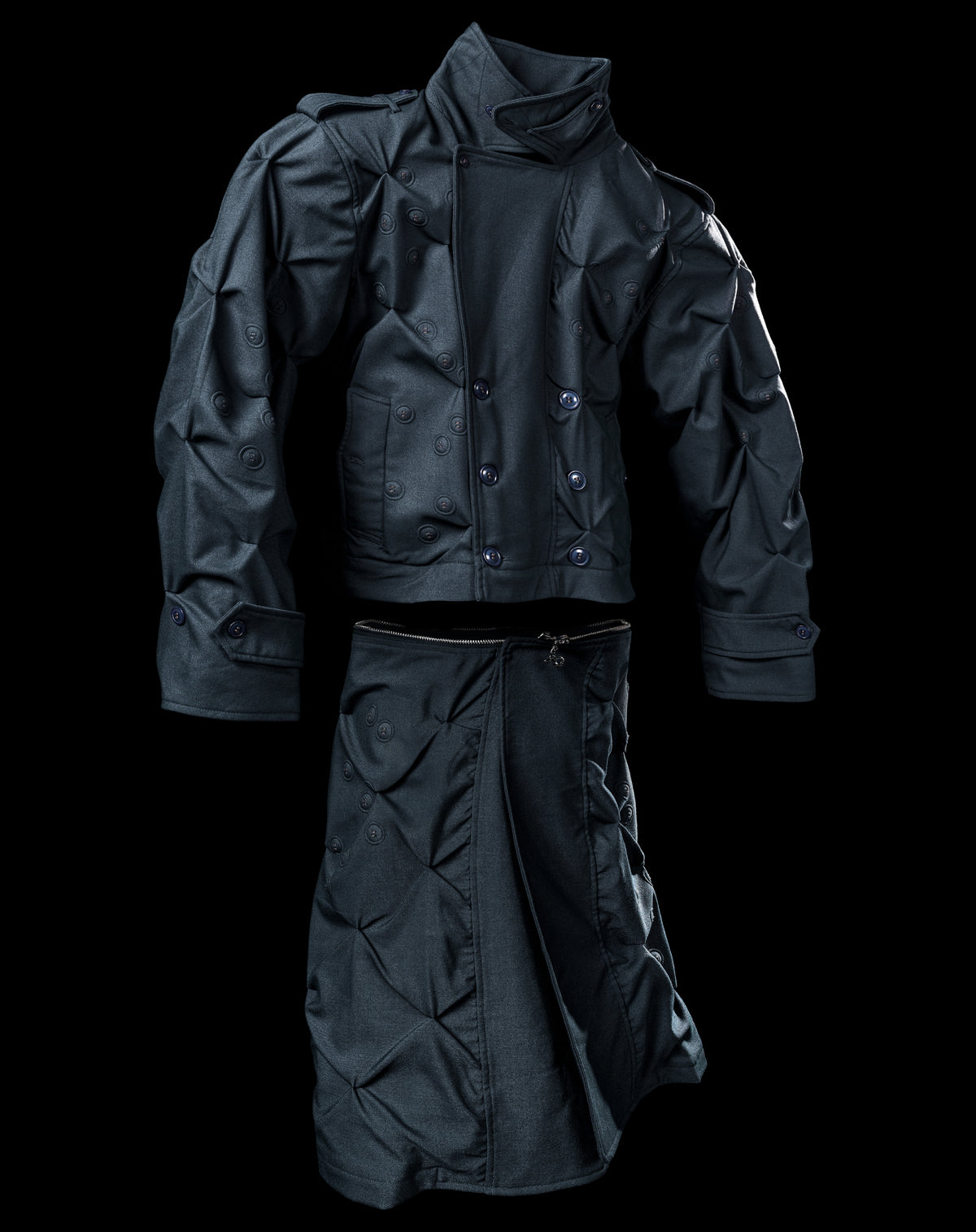 ‘BUTTONS’ CONVERTIBLE COAT
