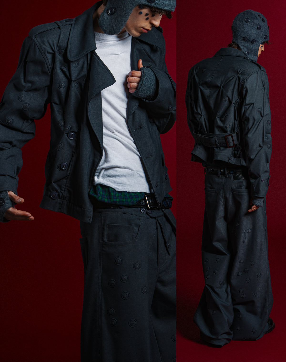 ‘BUTTONS’ CONVERTIBLE COAT