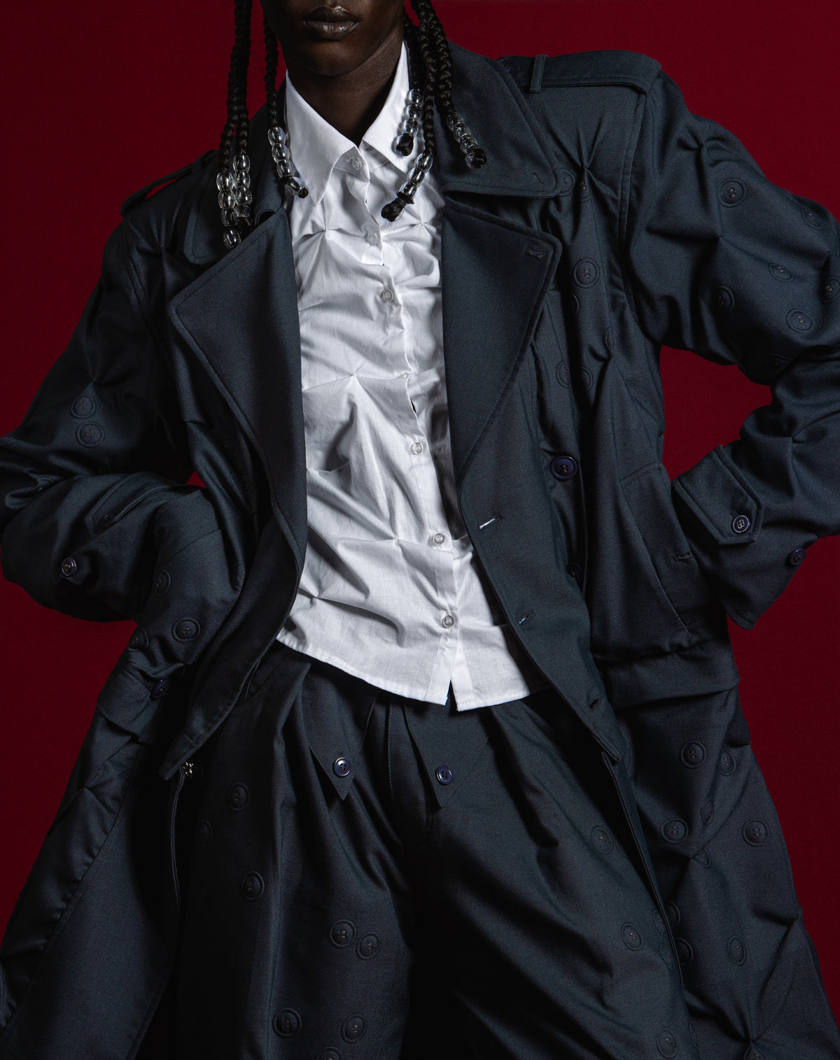 ‘BUTTONS’ CONVERTIBLE COAT