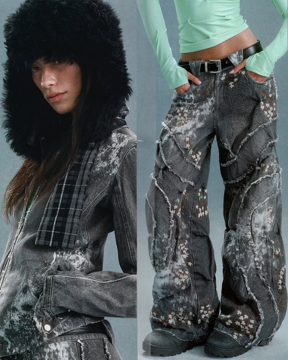 SIBERIAN 'OVERGROWTH' DENIM PANTS - BAD SON